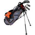 U.S. Kids Golf UL51-u 5 Club Stand Set - Grey/Orange Bag
